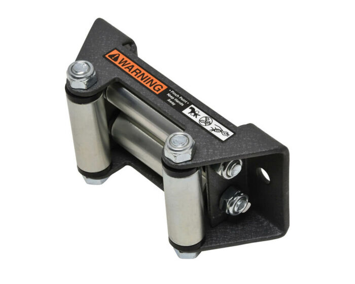 Superwinch rollervenster met RvS rollers, wordt gebruikt voor staalkabel